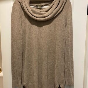 Barefoot Dreams Taupe Cowl Neck Sweater